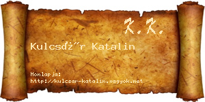 Kulcsár Katalin névjegykártya