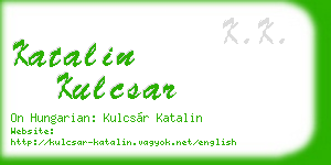 katalin kulcsar business card